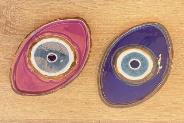 Set of 2 eye oval shape plate